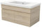 AICA Meuble Simple Vasque 80cm, Meuble Salle de Bain Chêne Wotan