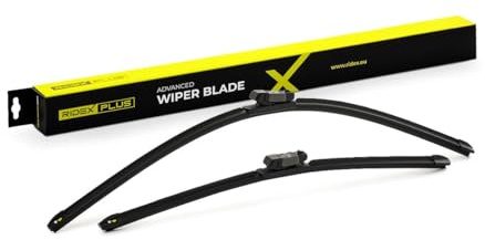 RIDEX PLUS Scheibenwischer Set Wischerblätter Satz mit Spoiler Vorne Länge 1: 650mm Länge 2: 500mm Flachbalkenwischblatt Kompatibel mit VOLVO XC60 156 298W0082P
