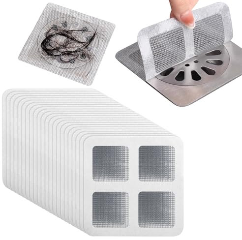 100 Coladores de Desagüe Desechable, Atrapapelos Ducha de la Ducha para Evitar Que los Desagües Obstruidos, Filtro de Fregadero, Atrapador de Pelo, Adhesivo para Filtro de Drenaje de Suelo (100PCS)