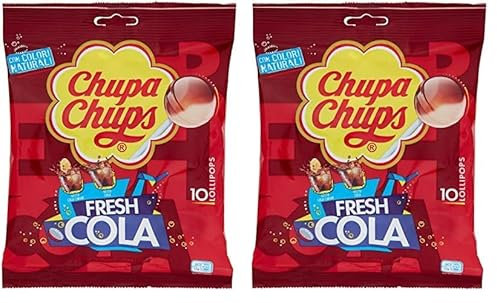Chupa Chups The Best of Lecca Lecca Gusto Cola e Cola Lemon, 120g (Confezione da 2)