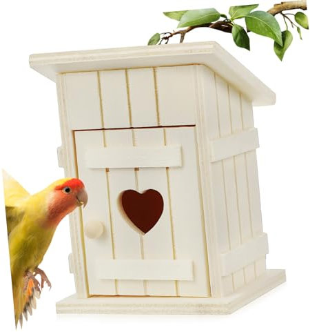VICASKY Wooden Bird Nest outside Bird House for Parakeet Finch for Garden Home Decor