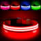PcEoTllar Leuchthalsband Hund Aufladbar, Hundehalsband Leuchtend, Beleuchtetes LED Halsband für Hunde für Kleine Mittlere Große Hunde, Hunde Leuchthalsband Wasserdicht 3 Leuchtmodi, Rot-M