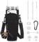 Niuoppy Water Bottle Carrier Bag, 40oz/1.1L Water Bottle Holder with Adjustable Shoulder Strap & Phone Pocket, Water Bottle Pouch for Walking Hiking (Black)