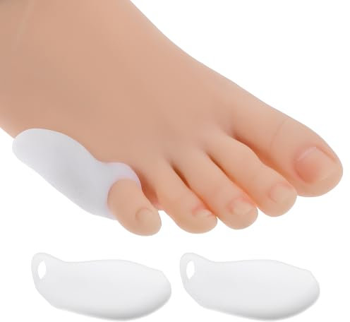 COMNICO Pinky Toe Lot de 8 coussinets de correction d'oignon de couture en gel souple avec entretoises Protection des orteils Petit soulagement rapide de la douleur pour hommes et femmes