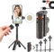 Pocketflex Mini Tripod, Tripod Jj02 Pocketflex, 2025 New 360° Portable Rotation Bluetooth Retractable Tripod for Cell Phone, Extendable Grip Phone Tripod with Detachable Remote (1 Light,Black)