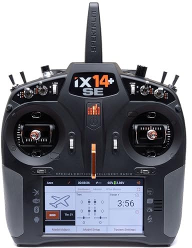 Spektrum iX14+SE Special Edition mit Aluminium Gimbals und Hall Sensoren, 20 Channel Transmitter Fernbedienung für ferngesteuerte Flugzeuge