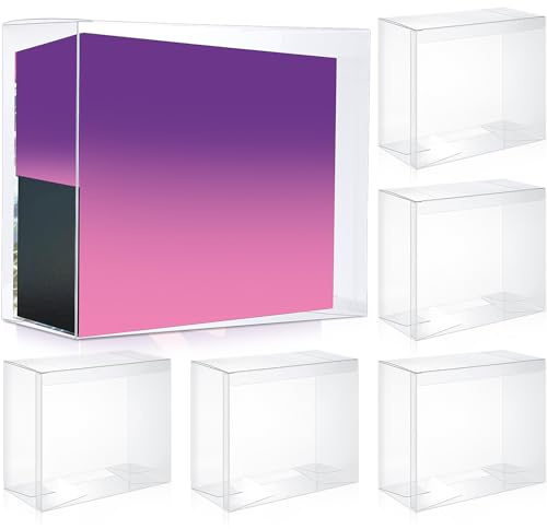 Yexiya 24 Pack Clear Cases Compatible with Etb Elite Trainer Box Protector | 7.6x6.6x3.5 in Display Holder, 0.5mm Thick Pet Plastic, Storage Organizer for Trading Card Game Collectors Booster