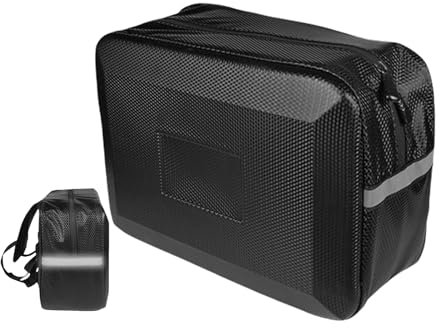 Borsa per Schienale Moto, Borsa Riflettente 9L in PVC per Portapacchi Moto, Accessorio con e Sgancio Rapido per Borracce, Cellulari e Occhiali da Sole