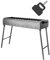 Mangal Klappbar Holzkohlegrill für 14 Spieße 2 mm Stahl 90x33 cm Schaschlik Grill Shashlychnik BBQ Klappgrill Ideal für Garten, Camping & Picknick