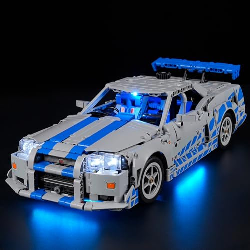 LIGHTAILING Licht-Set Für Lego-42210 2-Fast-2-Furious Nissan Skyline GT-R (R34) Flitzer - Led-Beleuchtungsset Kompatibel Mit Lego Bausteinen Modell - Modell Set Nicht Enthalten