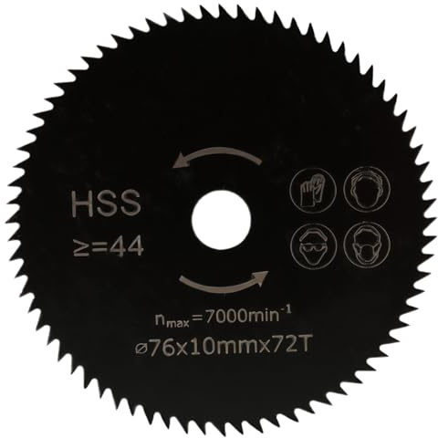 Jecdfs 1pcs Hoja de sierra circular HSS de 3 pulgadas,disco de corte 76mm,Disco de Corte con Agujero de 10 mm,para Madera, Cobre, Aluminio, Plástico y Metales Blandos – Precisión y Durabilidad