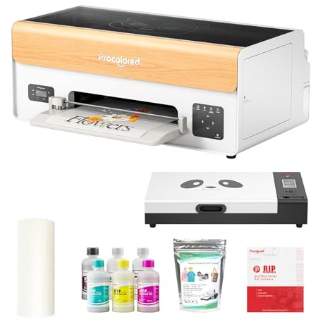 Procolored P13 A3 XP600 DTF Drucker Paket mit Härtungs Ofen Direktdruck auf Folie mit automatischer Reinigung kompatibel mit Windows für Textildruck auf T Shirts und Kleidung