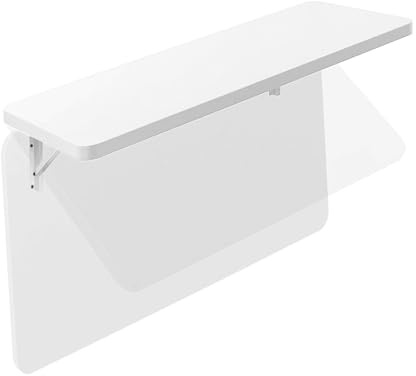 Klappbarer Wand-Arbeitstisch für kleine Räume, Zuhause, Büro, Arbeitszimmer, Küche, Restaurant, Bar, kompakter weißer Schreibtisch (60 x 30 cm)