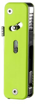 ROXON Outil de poche modulaire S503G Flex Companion (Vert néon) | Équipé de 8 outils essentiels (porte-embout 1/4, lame en acier D2, tournevis, scie, ciseaux, etc.)