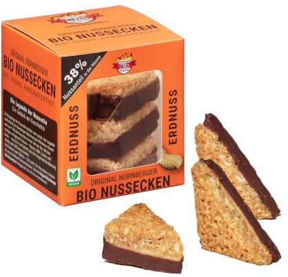 ASP Bio Nussecken · Erdnuss · vegan · 6 Stück a ca. 55g · 330g