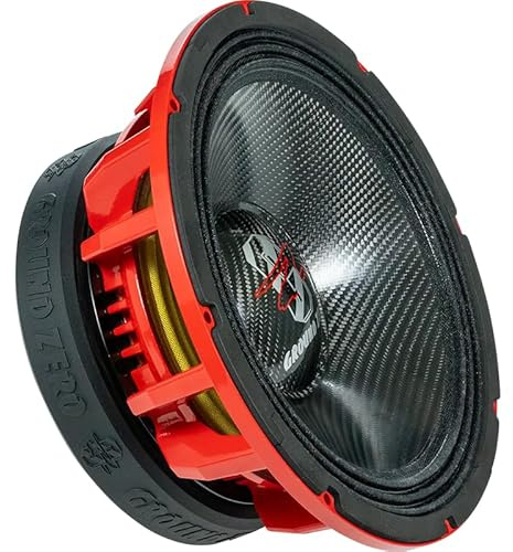 Ground Zero GZCW 10PROC – 25 cm (10″) Competition Pro Midwoofer, 1000 W, 4 Ohm, Carbon-Membran, belüfteter Antrieb, Klippel®-optimiert, Aluminiumdruckgusskorb