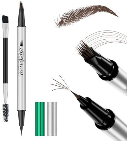 Anglicolor Matita Sopracciglia Doppia Punta Effetto Naturale Microblading (02#BROWN)