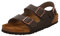 Birkenstock Unisex Milano Leder Sandalen, Braun (Dunkelbraun), 44 EU