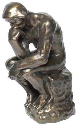 Auguste Rodin Der Denker Edle Figur Plastik Skulptur in Bronzeoptik