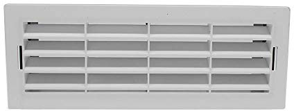Kair White Airbrick Grille with Surround for 204mm x 60mm Ducting | For dryer vents and cooker hoods and extractor fans, Suitable for bathroom and kitchen extraction