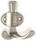 SIRO Kleiderhaken Forchheim, Schlicht, Druckguss matt vernickelt, 76 mm x 45 mm x 68 mm, LA 32 mm, 1097/ZN4