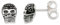 Thomas Sabo Damen Ohrringe Ohrstecker Totenkopf geschwärzt 925 Sterling Silber H1772-051-11