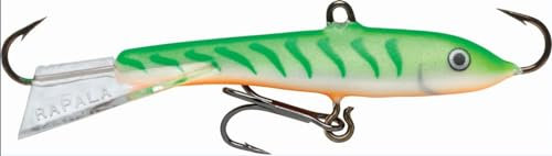 Rapala - Jigging Rap Angelköder - Natürlich Schwimmendes Angelzubehör - Jig-Köder - Variable Lauftiefe - Fischköder 7cm, 18g - Hergestellt in Estland - Green Tiger UV