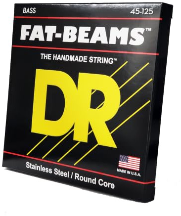 DR Strings FAT-BEAM™ - Stainless Steel Bass Strings: 5-String Medium 45-125