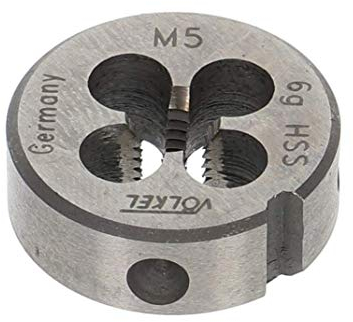VÖLKEL Rundes Schneideisen DIN 223 (DIN EN 22568) HSS - M 5 x 0.8