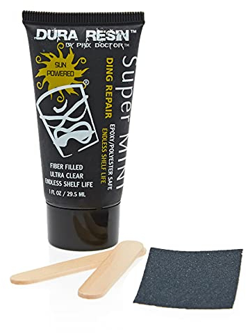 Phix Doctor Surfing Surf Board Reparaturreparaturen - Mini Dura Rez Sunpowered - Fasergefülltes Surfboard - Reparaturlösung 1 Unze