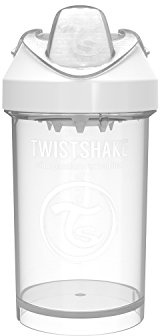 TWISTSHAKE Crawler Cup, Taza de aprendizaje para bebé, sin BPA, 300 ml, 8+ meses, Blanco