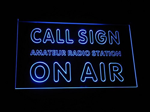 ADVPRO Custom Call Sign On Air Amateur Radio Station Led Neon Sign, 12 x 8.5, Acrylic, Wall Mount