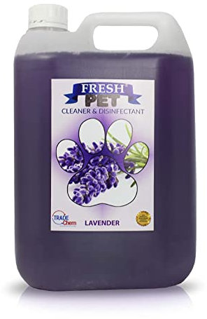 Trade Chemicals Pet Disinfectant Deodoriser Cleaner Kennels Artificial Grass Fresh Pet 5L (Lavender)