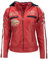 Urban Leather 58 LADIES | Giacca Moto Donna in Pelle con Protezioni Per Schiena, Spalle e Gomiti Omologate CE |Rosso| S