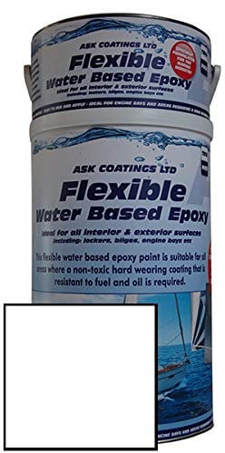 New! Water Based Epoxy Marine Paint for Boats, Yachts & Marine Vessels. Interior and Exterior use. 1L (White)