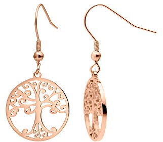 Heideman Ohrringe Damen Lebensbaum aus Edelstahl rosegold farbend matt Ohrstecker für Frauen mit Symbol Baum des Lebens