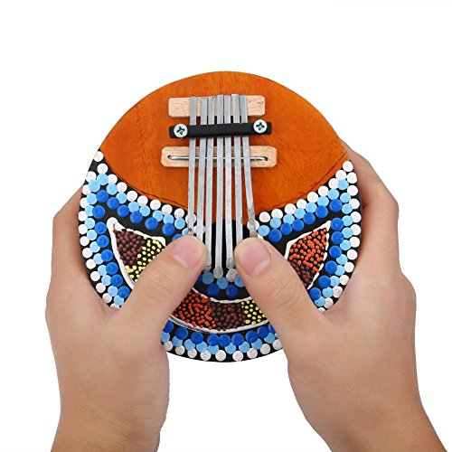 Daumenklavier, 7 Stimmbare Fingerdaumen mit Kokosnussschaleninstrument