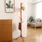 Porte-manteaux en bambou avec 8 crochets, porte-manteaux en bois sur pied pour entrée, porte manteau, montage facile, arbre d'entrée avec base solide pour chapeau, vêtements, sacs à main, parapluie.