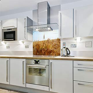 Wheat - Printed Kitchen Glass Splashback (600w x 750h)