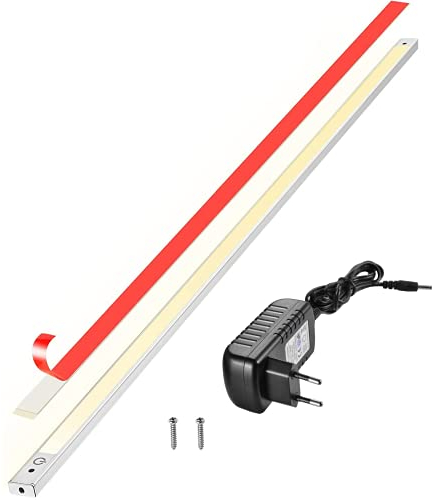 phonar 2er Pack - 90cm LED Unterbauleuchte 3000K, flach, überall montieren, aufkleben, Inklusive Alle Zubehör, LED Nachtlicht, kühles Weiß, Neutralweiß