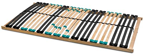 Coemo 7 Zonen Lattenrost DRÖMSON - starr, 28 Leisten Lattenroste, Mittelgurt, 120 x 200 cm, preisgünstiger Bausatz