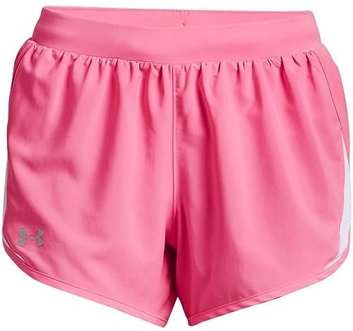 Under Armour Fly by 2.0 Short de Course, (640) Pink Punk Pink Punk White, L Femme