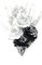 SIMPLY GIFTS 60CM, HANDMADE ARTIFICIAL SILK, BLACK SILVER GLITTER ROSES, SILVER GLITTER ROSE FLOWER BOUQUET, NO VASE