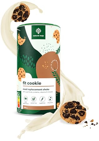 Natural Mojo Fit Cookie – Shake fitness (500 g) – Boisson protéinée avec super-aliments précieux – avec protéine en poudre facilement soluble – goût cookie