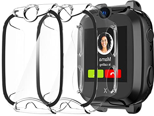 BESINPO 2 Stück Hülle für XPLORA XGO 2 Eingebautem Displayschutz, Hard PC Glas Schutzfolie Kratzfest Stoßfest Rundumschutz Gehäuse für XPLORA XGO2 Kinder, Transparent &Transparent