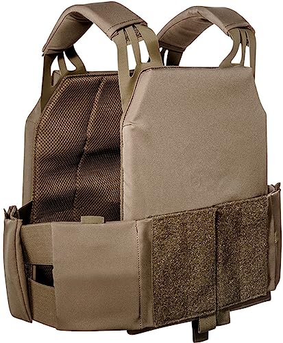Tasmanian Tiger TT Plate Carrier LP MKII Leichter, Flacher Plattenträger, Unterzieh-Träger mit abnehmbaren Seitentaschen Coyote Brown L