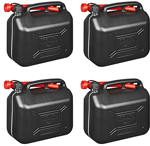 4x Kraftstoffkanister 10L Kunststoff Reserve Diesel Benzinkanister UN-geprüft