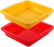 webake Molde cuadrado para tartas de 20 cm, 20 cm, 2 moldes de silicona para hornear pasteles, pan, pasteles, panqueques, pizza
