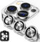 MiKoyi Protector de Lente de Cámara Compatibile con iPhone 14 Pro/iPhone 14 Pro Max Protectores Objetivos 9H Dureza Cristal Templado Anti-Arañazos Aleación de Alumio Protector Camara, Plata