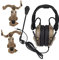 TS TAC-SKY Tactical headset helmet pickup noise canceling headset protective shooting hunting tactical headset foldable with stand (Color : T)